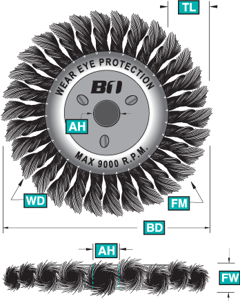 Knotted Wire Wheel Brush