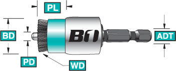 Piloted Bonding Brush Hex Piloted Bonding Brush Hex