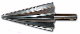 Left Hand Spiral Flute #3 Morse Taper Shank Size 15/16 Inch Finish Uncoated Alvord Polk 627-2 High-Speed Steel Bridge Reamer Bright 